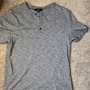 1901 Gray Short Sleeve Henley